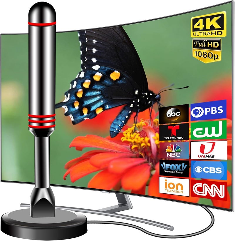 ATVFuture TV Antenna for Smart TV Indoor, 2026 Digital Indoor Antennas with Strong Magnetic Base, 360°&Long Range Reception TV Antenna for Local Channels, Easy Setup Digital HD Antenna for TV Without Cable - Image 1